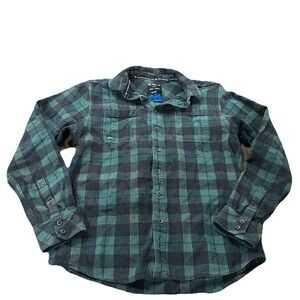 Kavu Men's FlannelCasual Long Sleeve Shirt Mid- Weight, Button-Up, Plaid, Size L